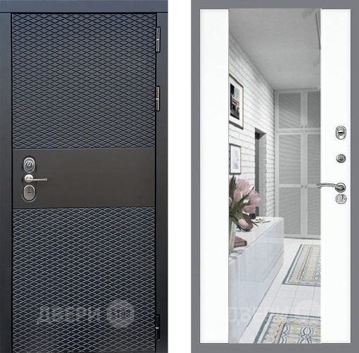 Дверь Стоп БЛЭК CISA Зеркало СБ-16 Силк Сноу в Жуковский