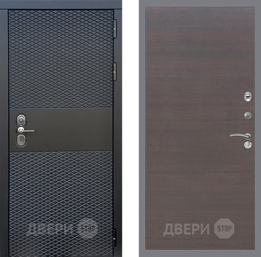 Входная металлическая Дверь Стоп БЛЭК CISA Гладкая венге поперечный в Жуковский