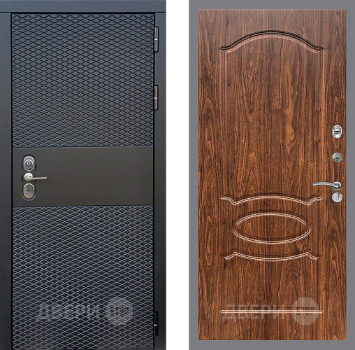Входная металлическая Дверь Стоп БЛЭК CISA ФЛ-128 орех тисненый в Жуковский