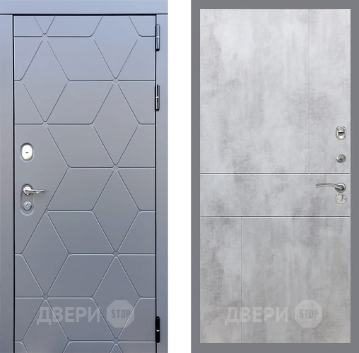 Входная металлическая Дверь Стоп КОСМО ФЛ-290 Бетон светлый в Жуковский