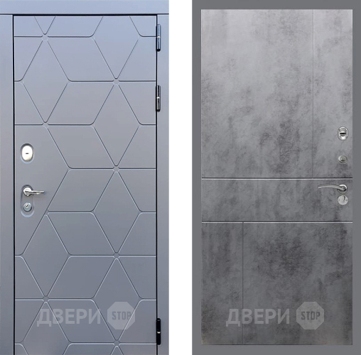 Входная металлическая Дверь Стоп КОСМО ФЛ-290 Бетон темный в Жуковский