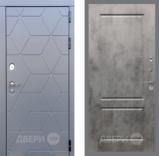 Входная металлическая Дверь Стоп КОСМО ФЛ-117 Бетон темный в Жуковский