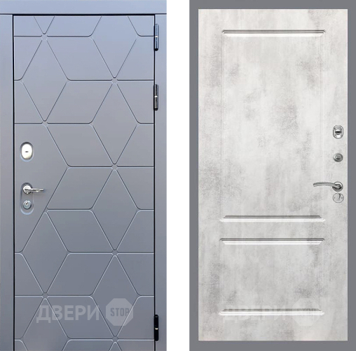Входная металлическая Дверь Стоп КОСМО ФЛ-117 Бетон светлый в Жуковский