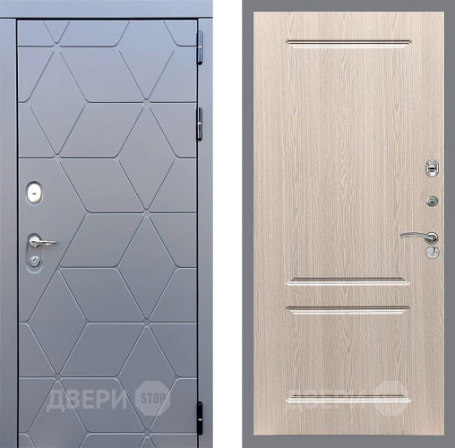Входная металлическая Дверь Стоп КОСМО ФЛ-117 Беленый дуб в Жуковский