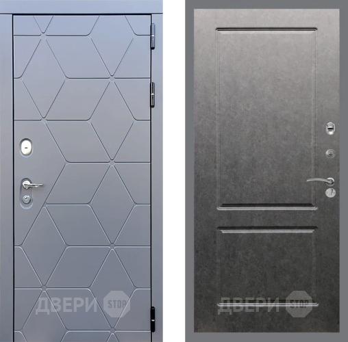 Входная металлическая Дверь Стоп КОСМО ФЛ-117 Штукатурка графит в Жуковский