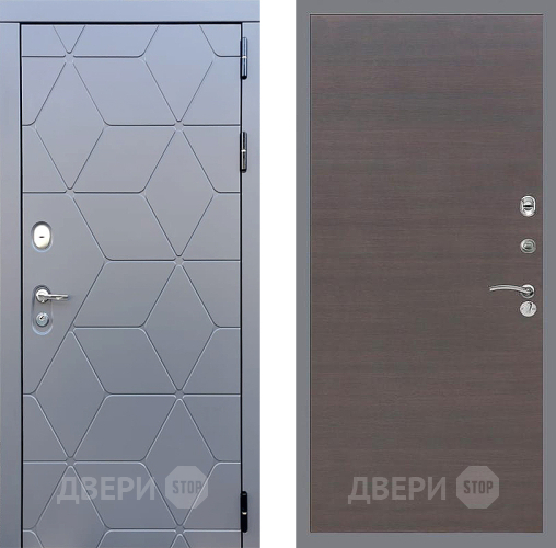 Входная металлическая Дверь Стоп КОСМО Гладкая венге поперечный в Жуковский