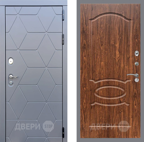 Дверь Стоп КОСМО ФЛ-128 орех тисненый в Жуковский