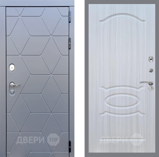 Входная металлическая Дверь Стоп КОСМО ФЛ-128 Сандал белый в Жуковский