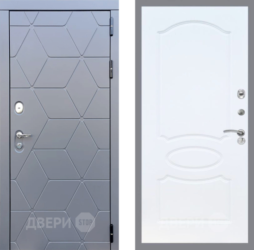 Входная металлическая Дверь Стоп КОСМО ФЛ-128 Белый ясень в Жуковский