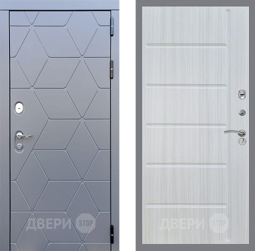 Входная металлическая Дверь Стоп КОСМО ФЛ-102 Сандал белый в Жуковский