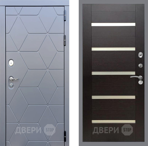 Входная металлическая Дверь Стоп КОСМО СБ-14 венге поперечный в Жуковский