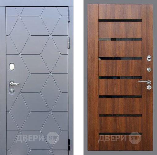 Входная металлическая Дверь Стоп КОСМО СБ-14 Орех бренди в Жуковский