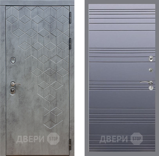 Входная металлическая Дверь Стоп БЕТОН Лайн Силк титан в Жуковский