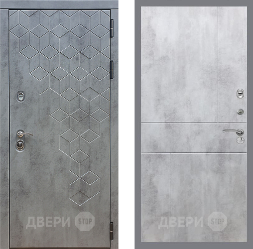 Входная металлическая Дверь Стоп БЕТОН ФЛ-290 Бетон светлый в Жуковский