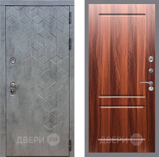 Входная металлическая Дверь Стоп БЕТОН ФЛ-117 Итальянский орех в Жуковский