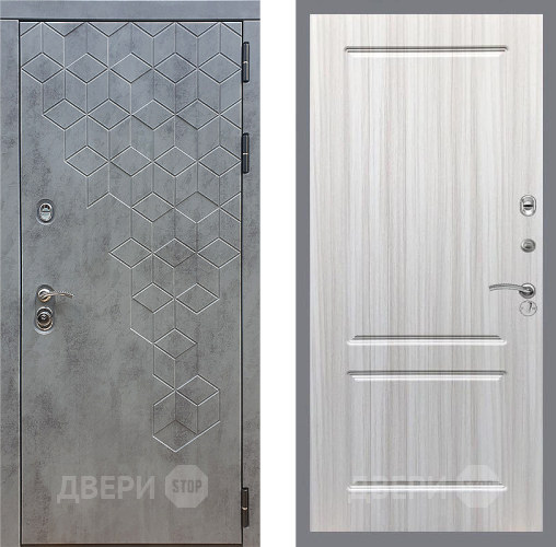 Входная металлическая Дверь Стоп БЕТОН ФЛ-117 Сандал белый в Жуковский