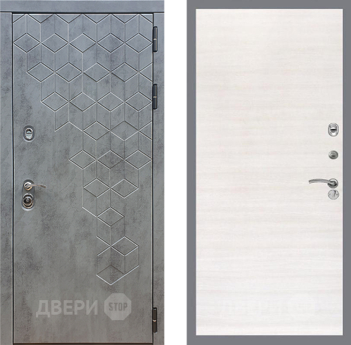 Входная металлическая Дверь Стоп БЕТОН Гладкая Акация светлая в Жуковский