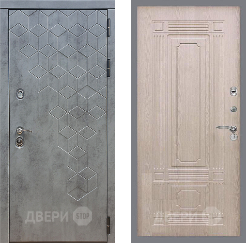 Входная металлическая Дверь Стоп БЕТОН ФЛ-2 Беленый дуб в Жуковский