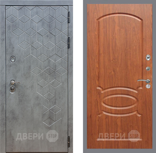 Входная металлическая Дверь Стоп БЕТОН ФЛ-128 Береза мореная в Жуковский