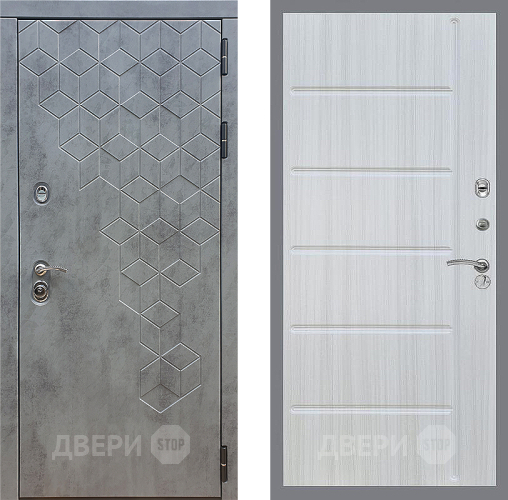 Входная металлическая Дверь Стоп БЕТОН ФЛ-102 Сандал белый в Жуковский