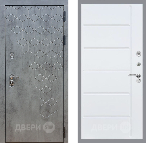 Входная металлическая Дверь Стоп БЕТОН ФЛ-102 Белый ясень в Жуковский