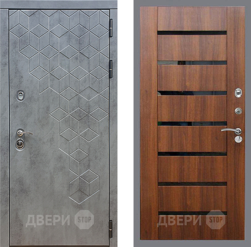 Входная металлическая Дверь Стоп БЕТОН СБ-14 Орех бренди в Жуковский
