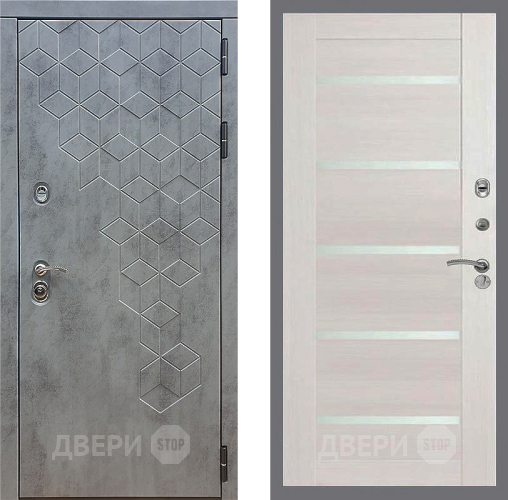 Входная металлическая Дверь Стоп БЕТОН СБ-14 Лиственница беж в Жуковский
