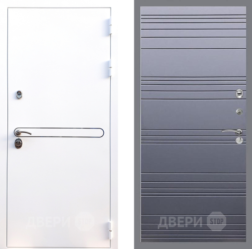 Входная металлическая Дверь Стоп Лайн Вайт Лайн Силк титан в Жуковский