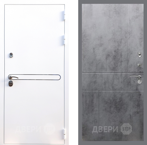 Входная металлическая Дверь Стоп Лайн Вайт ФЛ-290 Бетон темный в Жуковский