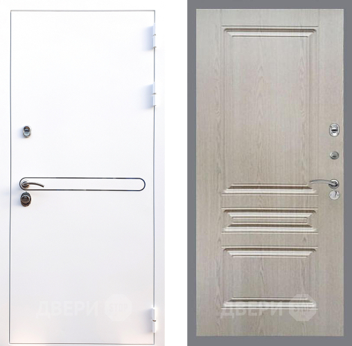 Входная металлическая Дверь Стоп Лайн Вайт ФЛ-243 Беленый дуб в Жуковский