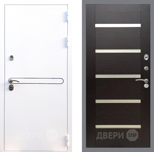 Входная металлическая Дверь Стоп Лайн Вайт СБ-14 венге поперечный в Жуковский