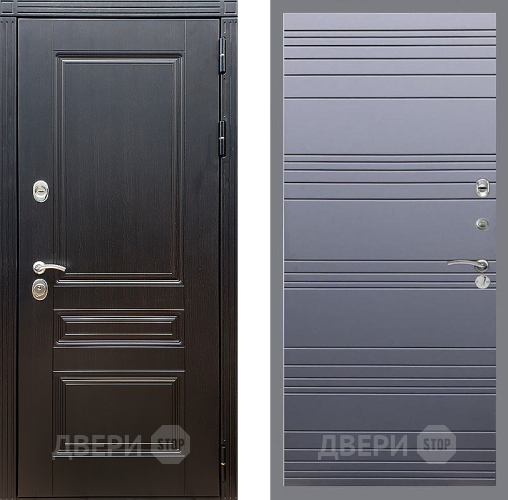 Входная металлическая Дверь Стоп МЕГАПОЛИС Лайн Силк титан в Жуковский