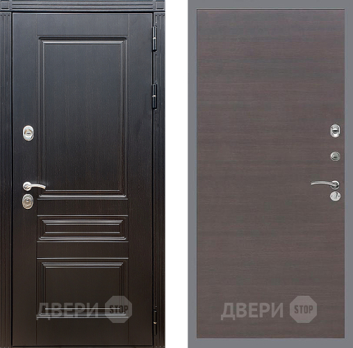 Входная металлическая Дверь Стоп МЕГАПОЛИС Гладкая венге поперечный в Жуковский