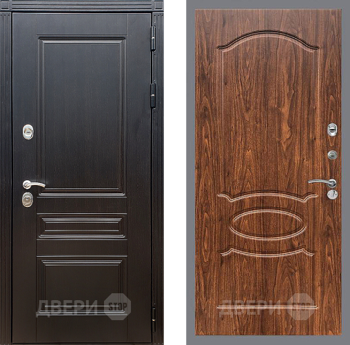 Входная металлическая Дверь Стоп МЕГАПОЛИС ФЛ-128 орех тисненый в Жуковский