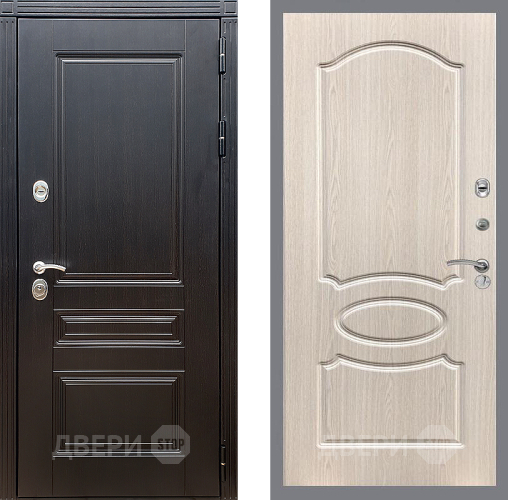 Входная металлическая Дверь Стоп МЕГАПОЛИС ФЛ-128 Беленый дуб в Жуковский