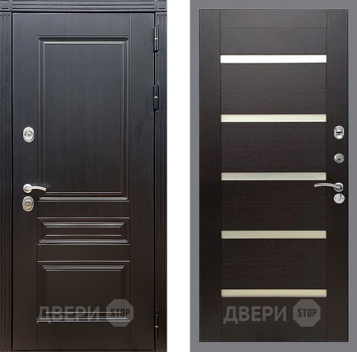 Входная металлическая Дверь Стоп МЕГАПОЛИС СБ-14 венге поперечный в Жуковский