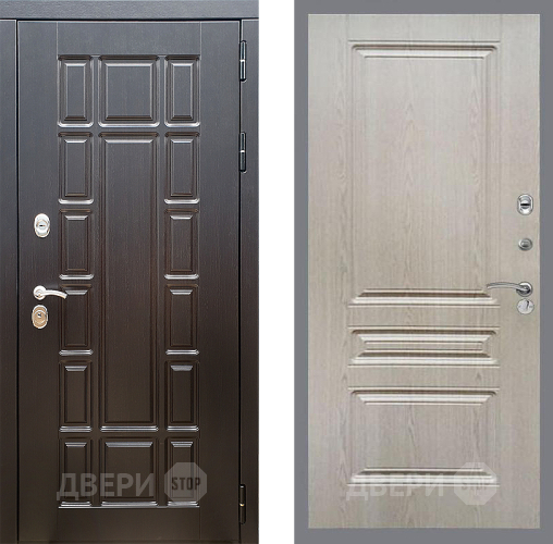Входная металлическая Дверь Стоп НЬЮ ЙОРК ФЛ-243 Беленый дуб в Жуковский