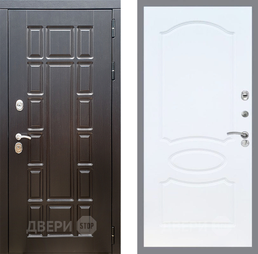 Входная металлическая Дверь Стоп НЬЮ ЙОРК ФЛ-128 Белый ясень в Жуковский