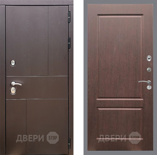 Входная металлическая Дверь Стоп УРБАН ФЛ-117 Орех премиум в Жуковский