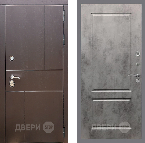 Входная металлическая Дверь Стоп УРБАН ФЛ-117 Бетон темный в Жуковский