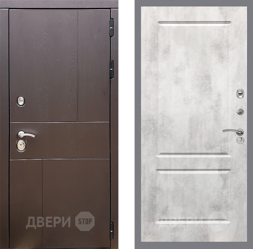 Входная металлическая Дверь Стоп УРБАН ФЛ-117 Бетон светлый в Жуковский