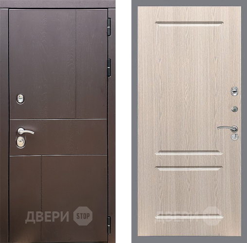 Входная металлическая Дверь Стоп УРБАН ФЛ-117 Беленый дуб в Жуковский