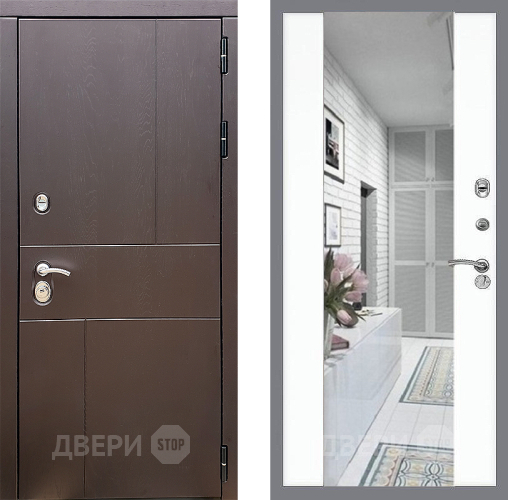 Дверь Стоп УРБАН Зеркало СБ-16 Силк Сноу в Жуковский