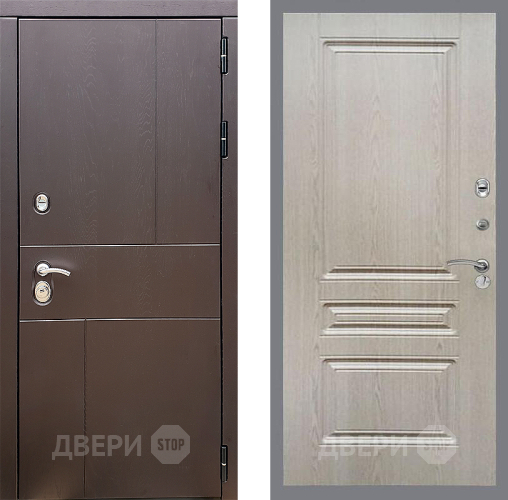 Входная металлическая Дверь Стоп УРБАН ФЛ-243 Беленый дуб в Жуковский