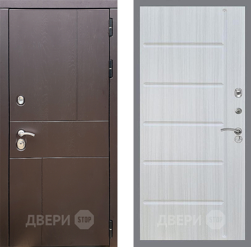 Входная металлическая Дверь Стоп УРБАН ФЛ-102 Сандал белый в Жуковский
