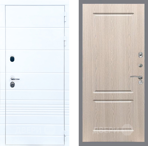 Входная металлическая Дверь Стоп ТРЕНДО ФЛ-117 Беленый дуб в Жуковский