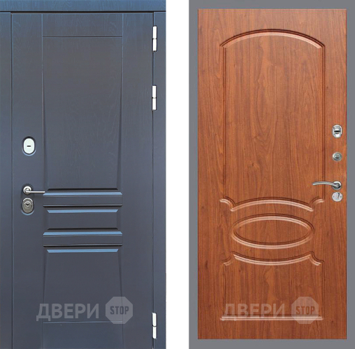 Входная металлическая Дверь Стоп ПЛАТИНУМ ФЛ-128 Береза мореная в Жуковский