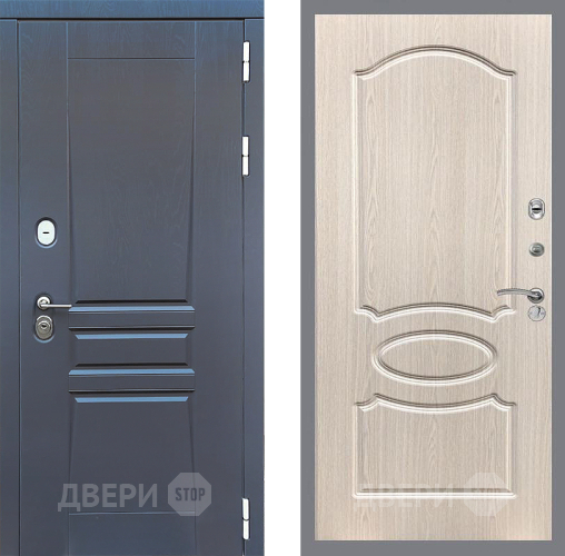 Входная металлическая Дверь Стоп ПЛАТИНУМ ФЛ-128 Беленый дуб в Жуковский
