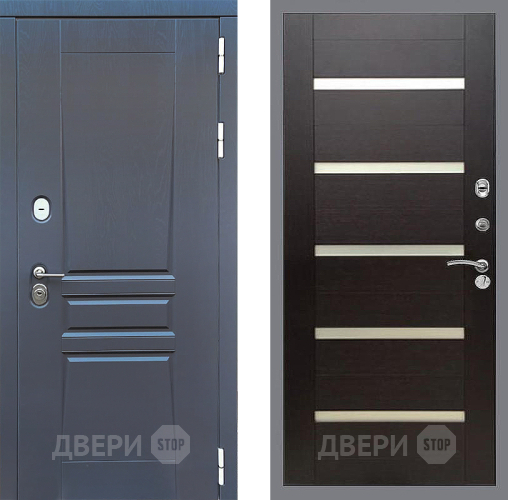 Входная металлическая Дверь Стоп ПЛАТИНУМ СБ-14 венге поперечный в Жуковский