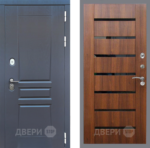 Входная металлическая Дверь Стоп ПЛАТИНУМ СБ-14 Орех бренди в Жуковский